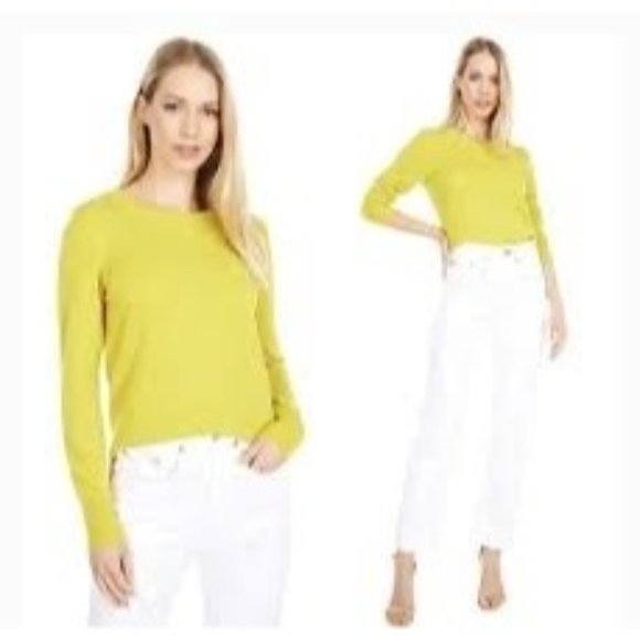 J.Crew Sweaters - J.Crew Merino Wool Sweater E1277 Womens Size Medium Crew Neck Yellow